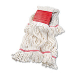 Load image into Gallery viewer, Super Loop Wet Mop Head, Cotton/synthetic Fiber, 5" Headband, Large Size, White, 12/carton