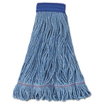 Load image into Gallery viewer, Super Loop Wet Mop Head, Cotton/synthetic Fiber, 5" Headband, X-large Size, Blue, 12/carton