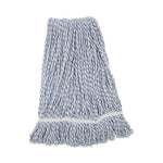 Load image into Gallery viewer, Mop Head, Floor Finish, Narrow, Rayon/polyester, Large, White/blue, 12/carton