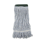 Load image into Gallery viewer, Mop Head, Floor Finish, Wide, Rayon/polyester, Medium, White/blue, 12/carton