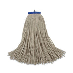 Load image into Gallery viewer, Cut-end Lie-flat Wet Mop Head, Cotton, 24oz, White, 12/carton
