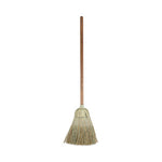 Load image into Gallery viewer, Corn/fiber Brooms, Corn/synthetic Fiber Bristles, 60" Overall Length, Gray/natural, 6/carton