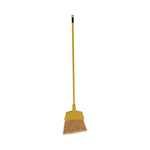 Load image into Gallery viewer, Corn Fiber Angled-head Lobby Brooms, 55" Handle, Yellow, 12/carton