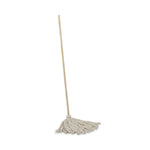 Load image into Gallery viewer, Cotton Deck Mop, #24 White Cotton Head, 50" Wood Handle, 6/carton