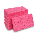 Load image into Gallery viewer, Small Cellulose Sponge, 3.6 X 6.5, 0.9" Thick, Pink, 2/pack, 24 Packs/carton