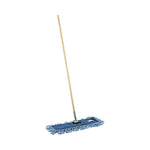 Load image into Gallery viewer, Dry Mopping Kit, 24 X 5 Blue Synthetic Head, 60" Natural Wood/metal Handle