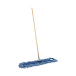 Load image into Gallery viewer, Dry Mopping Kit, 36 X 5 Blue Blended Synthetic Head, 60" Natural Wood/metal Handle