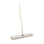 Load image into Gallery viewer, Cotton Dry Mopping Kit, 36 X 5 Natural Cotton Head, 60" Natural Wood Handle