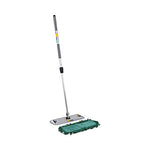 Load image into Gallery viewer, Microfiber Cleaning Kit, 18" Wide Blue/green Microfiber Head, 35" To 60" Gray Aluminum Handle