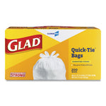 Load image into Gallery viewer, Tall Kitchen Quick-tie Bags, 13 Gal, 0.66 Mil, 23.75" X 28", White, 200/box