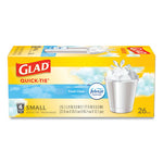 Load image into Gallery viewer, Odorshield Quick-tie Small Trash Bags, 4 Gal, 0.5 Mil, 8" X 18", White, 26 Bags/box, 6 Boxes/carton