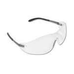 Load image into Gallery viewer, Blackjack Wraparound Safety Glasses, Chrome Plastic Frame, Clear Lens, 12/box