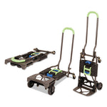 Load image into Gallery viewer, 2-in-1 Multi-position Hand Truck And Cart, 300 Lbs, 16.63 X 12.75 X 49.25, Black/blue/green