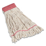 Load image into Gallery viewer, Looped-end Wet Mop Head, Cotton, Large, 5" Headband, White