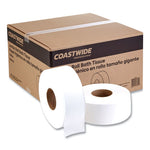 Load image into Gallery viewer, Jumbo 1-ply Toilet Paper, Septic Safe, White, 3.5" X 2,000 Ft, 12 Rolls/carton