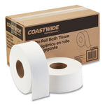Load image into Gallery viewer, Recycled 2-ply Jumbo Toilet Paper, Septic Safe, White, 3.55" X 1,000 Ft, 6 Rolls/carton