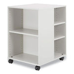 Load image into Gallery viewer, Flexible Multi-functional Cart For Office Storage, Wood, 6 Shelves, 20.79 X 23.31 X 29.45, White