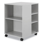 Load image into Gallery viewer, Flexible Multi-functional Cart For Office Storage, Wood, 6 Shelves, 20.79 X 23.31 X 29.45, Gray