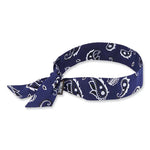 Load image into Gallery viewer, Chill-its 6700 Cooling Bandana Polymer Tie Headband, One Size Fits Most, Navy Western, Ships In 1-3 Business Days