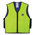 Load image into Gallery viewer, Chill-its 6665 Embedded Polymer Cooling Vest With Zipper, Nylon/polymer, Medium, Lime, Ships In 1-3 Business Days