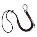 Load image into Gallery viewer, Squids 3105 Tool Lanyard W/aluminum Carabiner+cinch-loop, 15 Lb Max Work Cap, 32" To 48", Black, Ships In 1-3 Business Days