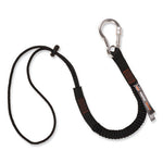 Load image into Gallery viewer, Squids 3105 Tool Lanyard W/aluminum Carabiner+cinch-loop, 15lb Max Work Cap, 32" To 48", Bk,100/pk,ships In 1-3 Business Days
