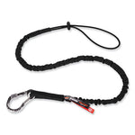 Load image into Gallery viewer, Squids 3100 Lanyard W/aluminum Carabiner + Cinch-loop, 10 Lb Max Work Capacity, 42" To 54", Black, Ships In 1-3 Business Days