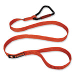 Load image into Gallery viewer, Squids 3148 Tool Lanyard W/xl Carabiner+threaded Loop, 80 Lb Max Work Capacity, 76", Orange/black, Ships In 1-3 Business Days