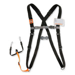 Load image into Gallery viewer, Squids 3138 Padded Barcode Scanner Lanyard Harness, 27" Arm Straps,18.5" Lanyard,black/orange/gray,ships In 1-3 Business Days