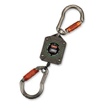 Load image into Gallery viewer, Squids 3003 Retractable Lanyard With Two Carabiners, 2 Lb Max Working Capacity, 8" To 48", Gray, Ships In 1-3 Business Days