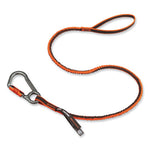Load image into Gallery viewer, Squids 3108f(x)tool Lanyard W/locking Aluminum Carabiner+loop, 15lb Max Work Cap, 38" To 48",or/gy,ships In 1-3 Business Days