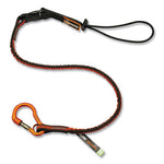 Load image into Gallery viewer, Squids 3102f(x) Tool Lanyard W/aluminum Carabiner+cinch-loop, 5 Lb Max Work Cap, 38" To 48", Or/gy,ships In 1-3 Business Days