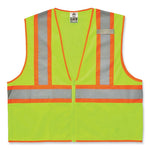 Load image into Gallery viewer, Glowear 8229z Class 2 Economy Two-tone Zipper Vest, Polyester, 4x-large/5x-large, Lime, Ships In 1-3 Business Days