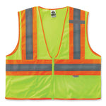Load image into Gallery viewer, Glowear 8230z Class 2 Two-tone Mesh Zipper Vest, Polyester, 2x-large/3x-large, Lime, Ships In 1-3 Business Days
