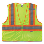 Load image into Gallery viewer, Glowear 8230z Class 2 Two-tone Mesh Zipper Vest, Polyester, 4x-large/5x-large, Lime, Ships In 1-3 Business Days