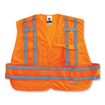 Load image into Gallery viewer, Glowear 8244psv Class 2 Expandable Public Safety Hook And Loop Vest, Polyester, Xl/2xl, Orange, Ships In 1-3 Business Days