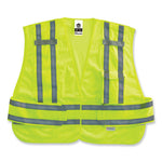Load image into Gallery viewer, Glowear 8244psv Class 2 Expandable Public Safety Hook And Loop Vest, Polyester, Med/large, Lime, Ships In 1-3 Business Days