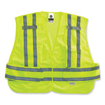 Load image into Gallery viewer, Glowear 8244psv Class 2 Expandable Public Safety Hook And Loop Vest, Polyester, 3xl Plus, Lime, Ships In 1-3 Business Days