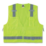 Load image into Gallery viewer, Glowear 8250z Class 2 Surveyors Zipper Vest, Polyester, 2x-large/3x-large, Lime, Ships In 1-3 Business Days