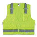 Load image into Gallery viewer, Glowear 8250z Class 2 Surveyors Zipper Vest, Polyester, 4x-large/5x-large, Lime, Ships In 1-3 Business Days