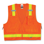 Load image into Gallery viewer, Glowear 8250zhg Class 2 Hi-gloss Surveyors Zipper Vest, Polyester, Small/medium, Orange, Ships In 1-3 Business Days