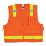 Load image into Gallery viewer, Glowear 8250zhg Class 2 Hi-gloss Surveyors Zipper Vest, Polyester, Large/x-large, Orange, Ships In 1-3 Business Days