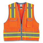 Load image into Gallery viewer, Glowear 8254hdz Class 2 Heavy-duty Surveyors Zipper Vest, Polyester, Small/medium, Orange, Ships In 1-3 Business Days