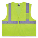 Load image into Gallery viewer, Glowear 8256z Class 2 Self-extinguishing Zipper Vest, Polyester, Small/medium, Lime, Ships In 1-3 Business Days