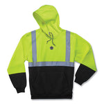 Load image into Gallery viewer, Glowear 8293 Hi-vis Class 2 Hooded Sweatshirt Black Bottom, Polar Fleece, Small, Lime, Ships In 1-3 Business Days