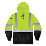Load image into Gallery viewer, Glowear 8373 Hi-vis Class 3 Hooded With Sweatshirt Black Bottom, Polar Fleece, Lime, Medium, Ships In 1-3 Business Days