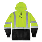 Load image into Gallery viewer, Glowear 8373 Hi-vis Class 3 Hooded With Sweatshirt Black Bottom, Polar Fleece, Lime, Medium, Ships In 1-3 Business Days