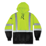 Load image into Gallery viewer, Glowear 8373 Hi-vis Class 3 Hooded With Sweatshirt Black Bottom, Polar Fleece, Lime, Medium, Ships In 1-3 Business Days