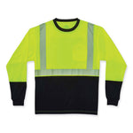 Load image into Gallery viewer, Glowear 8281bk Class 2 Long Sleeve Shirt With Black Bottom, Polyester, Small, Lime, Ships In 1-3 Business Days