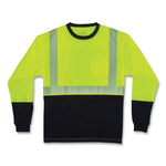 Load image into Gallery viewer, Glowear 8281bk Class 2 Long Sleeve Shirt With Black Bottom, Polyester, Large, Lime, Ships In 1-3 Business Days
